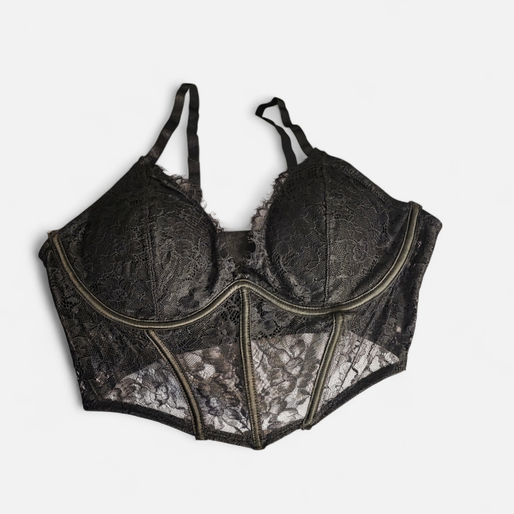 Carisma Elegant Black Lace Bustier XL